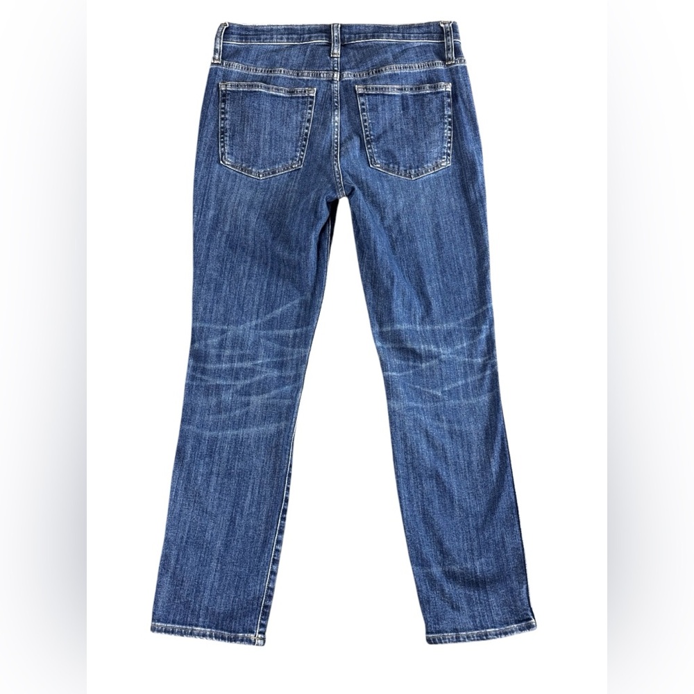J Crew Women's Jeans Size 28 9" Vintage Slim Straight Blue Denim Whiskering - Picture 2 of 9